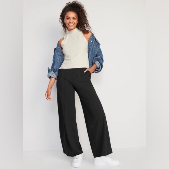 Old Navy Women's Wide Leg Pants - Navy - Picture 2 of 9